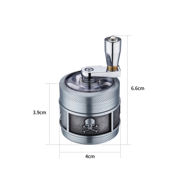 1 CNC Aluminium Grinder Pollinator 3 part ø 40mm Kurbelgrinder